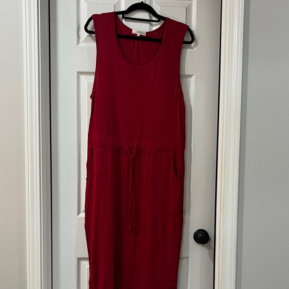 Elegant Red Sleeveless Dress